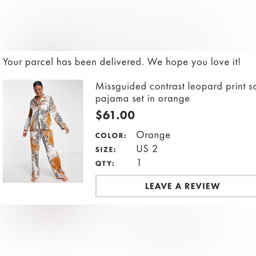 Missguided Contrast Leopard Print Satin Pajama Set - Picture 8 of 8
